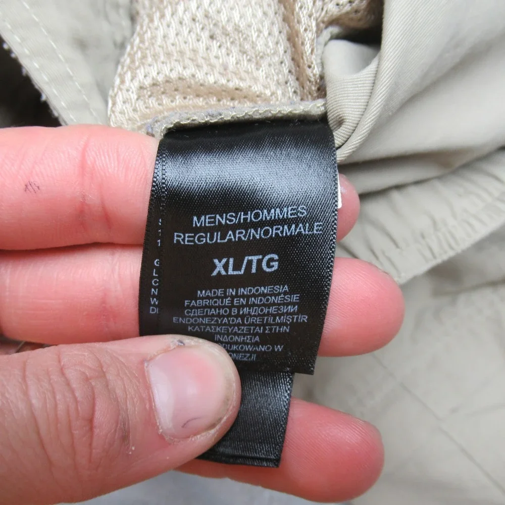 North Face Pants Mens XL Beige Paramount Trail Convertible Zip‎ Off Belt 37x29